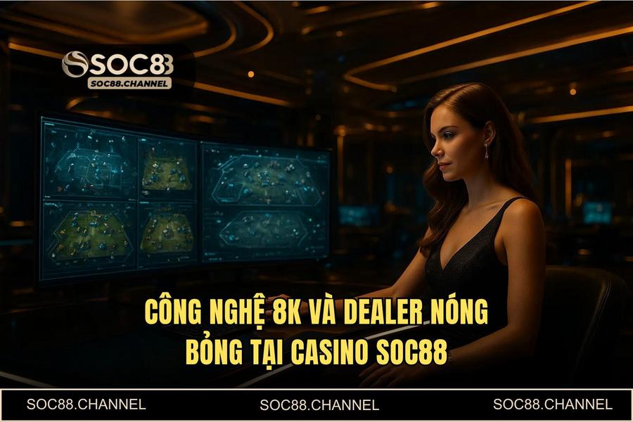 Công nghệ Live Streaming 8K và dàn Dealer nóng bỏng tại SOC88